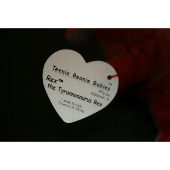 TY Beanie Baby Rex T Rex Dinosaur 1995 Mcdonalds red 4086 teenie - Picture 6 of 9